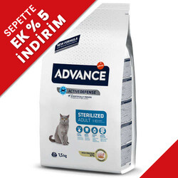 Advance - Advance Sterilised Turkey Adult Dry Cat Food 1,5 Kg.