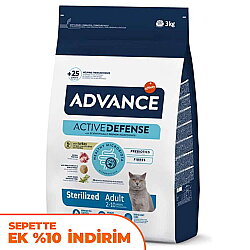 Advance Sterilised Turkey Adult Dry Cat Food 3 Kg. - Advance