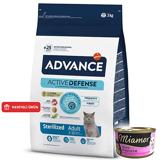 Advance Sterilised Turkey Adult Dry Cat Food 3 Kg. - 1