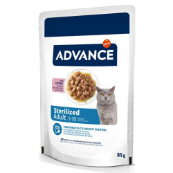 Advance Sterilised Turkey Hindi Etli Kısırlaştırılmış Kedi Yaş Maması 85 Gr - Advance