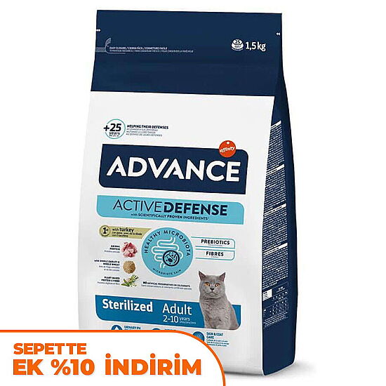 Advance Sterilized Kısırlaştırılmış Hindili Kedi Maması 1,5 Kg - 1