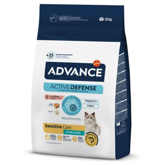Advance Sterilized Kısırlaştırılmış Somonlu Kedi Maması 10 Kg + Temizlik Mendili - 1
