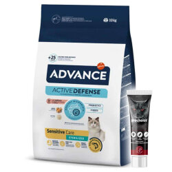 Advance Sensitive Kısırlaştırılmış Somonlu Kedi Maması 10 Kg + Pro Choice Vitamin Macun 100 ML - Advance