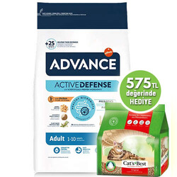 Advance - Advance Tavuklu ve Pirinçli Kedi Maması 15 Kg + Cats Best 5 Lt Kum