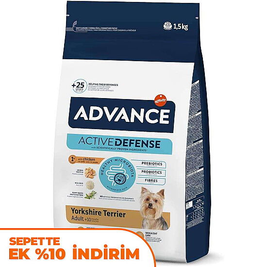 Advance Yorkshire Terrier Irk Köpek Maması 1,5 Kg + Temizlik Mendili - 1