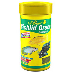 Ahm - AHM 30755 Cichlid Green Granulat Balık Yemi 250 ML