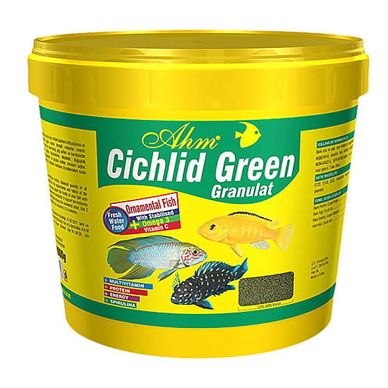 AHM Cichlid Green Granulat Balık Yemi 3000 Gr - 1