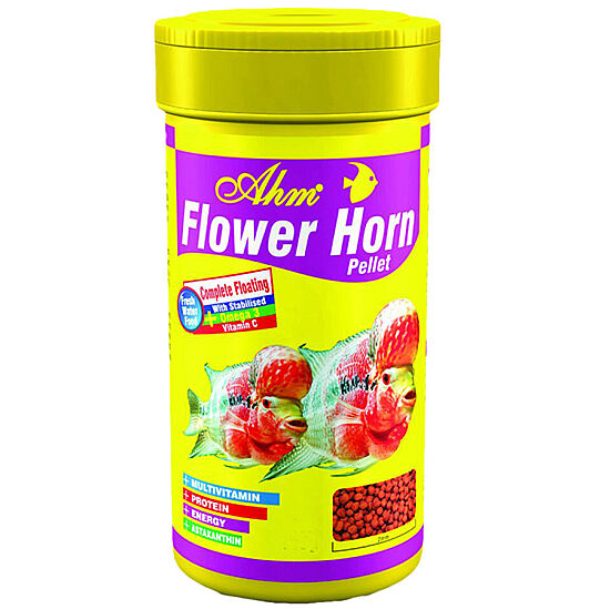 AHM Flower Horn Pellet Balık Yemi 250 ML - 1