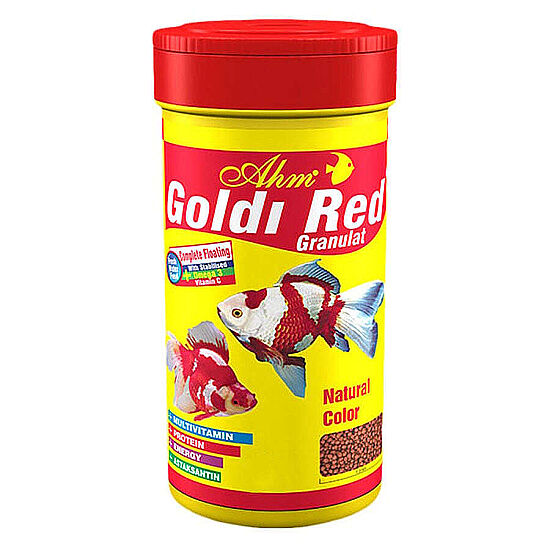 AHM Goldi Red Granulat Japon Balık Yemi 1000 ML - 1