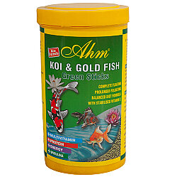 AHM Koi Gold Fish Green Sticks Balık Yemi 1000 ML - Ahm