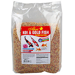 AHM Koi Gold Fish Mini Mix Pellet Balık Yemi 1000 Gr - Ahm
