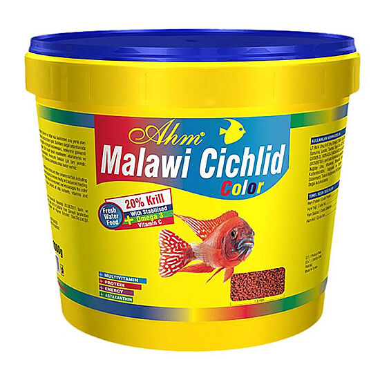AHM Malawi Cichlid Colour Granulat Balık Yemi 3000 Gr - 1
