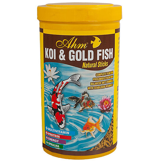 AHM Pond Natural Sticks Koi ve Japon Balığı Yemi 1000 ML - 1