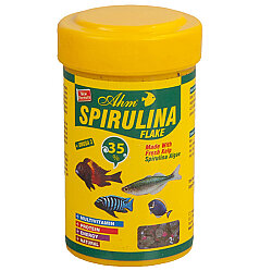 AHM Spirulina Flake Balık Yemi 100 ML - Ahm