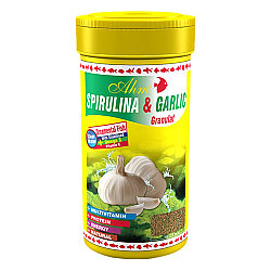 AHM Spirulina ve Garlic Granulat Balık Yemi 250 ML - Ahm