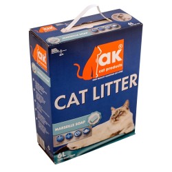 Akkum Aktif Karbon Marsilya Sabunlu Topaklanan Kedi Kumu 6 Lt - Akkum