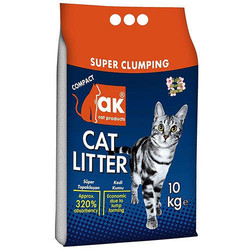 Akkum Coarse Grained Naturel Clumping Baby Powder Scented Cat Litter 10 Kg. - Akkum