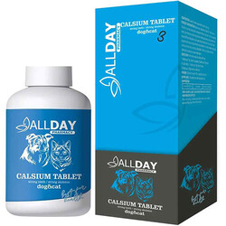 Allday - Allday 3 Calcium Gelişim Destekleyici Kedi ve Köpek Tableti 75 Gr