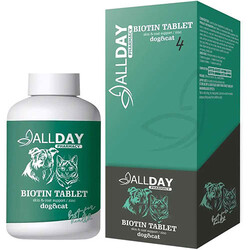 Allday - Allday 4 Biotin Deri ve Tüy Sağlığı Kedi ve Köpek Tableti 75 Gr