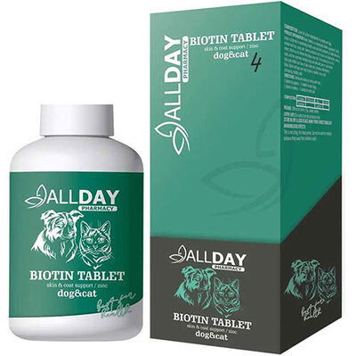 Allday 4 Biotin Deri ve Tüy Sağlığı Kedi ve Köpek Tableti 75 Gr
