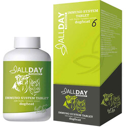 Allday - Allday 6 Immuno System Tablet Bağışıklık Sistemi Kedi ve Köpek Tableti 25 Gr