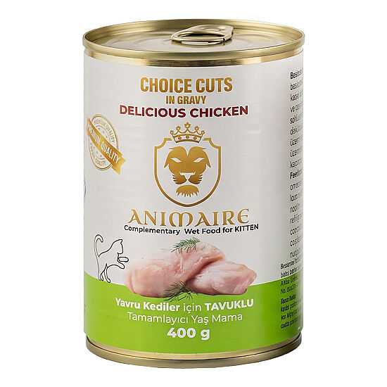 Animaire Kitten Tavuklu Yavru Kedi Konservesi 400 Gr - 1