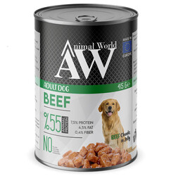 Animal World - Animal World Chucks in Jelly Beef Biftek Etli Köpek Yaş Maması 415 Gr