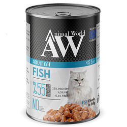 Animal World - Animal World Chucks in Jelly Fish Balıklı Etli Kedi Yaş Maması 415 Gr
