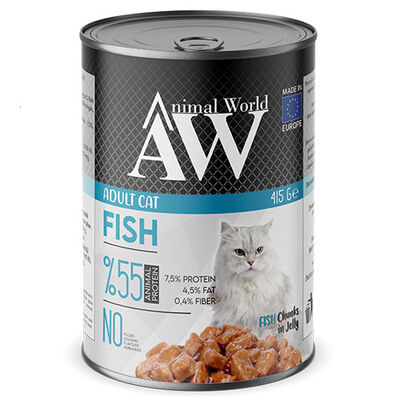 Animal World Chucks in Jelly Fish Balıklı Etli Kedi Yaş Maması 415 Gr