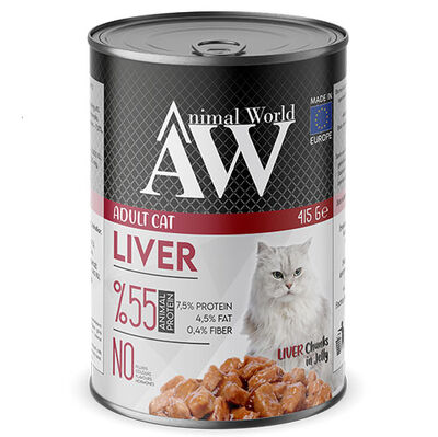 Animal World Chucks in Jelly Liver Ciğerli Kedi Yaş Maması 415 Gr