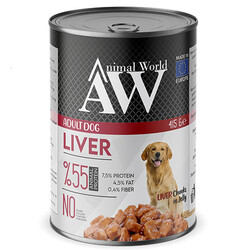 Animal World - Animal World Chucks in Jelly Liver Ciğerli Köpek Yaş Maması 415 Gr