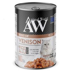 Animal World - Animal World Chucks in Jelly Venison Geyik Etli Kedi Yaş Maması 415 Gr