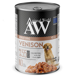 Animal World - Animal World Chucks in Jelly Venison Geyik Etli Köpek Yaş Maması 415 Gr