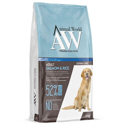 Animal World - Animal World Derma Care Somonlu ve Pirinçli Köpek Maması 3 kg