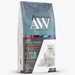 Animal World - Animal World Multicolour Biftek ve Tavuk Etli Yetişkin Kedi Maması 1,5 Kg