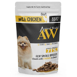 Animal World - Animal World With Chicken Tavuk Etli Küçük Irk Köpek Yaş Maması 85 Gr