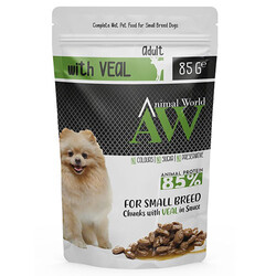 Animal World - Animal World With Veal Dana Etli Küçük Irk Köpek Yaş Maması 85 Gr