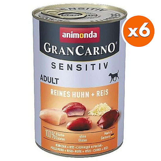 Animonda 082445 Gran Carno Tavuklu ve Pirinçli Köpek Konservesi 400 Gr x 6 Adet - 1