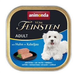 Animonda - Animonda 082986 Vom Feinsten Tavuk Etli ve Morina Balıklı Köpek Yaş Maması 150 Gr