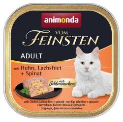 Animonda 083261 Vom Feinsten Tavuk, Somon Fileto ve Ispanaklı Kedi Yaş Maması 100 Gr - Animonda