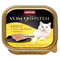 Animonda - Animonda 083263 Vom Feinsten Hindi, Sığır Eti ve Havuçlu Kedi Maması 100 Gr