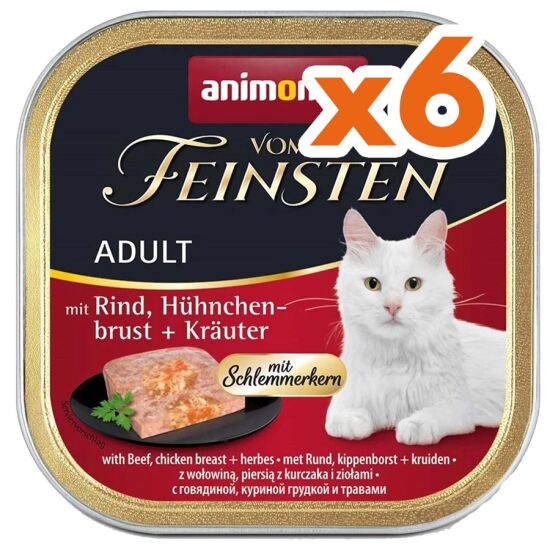 Animonda 083264 Vom Feinsten Sığır Eti ve Tavuk Göğsü Kedi Maması 100 Gr x 6 Adet - 1