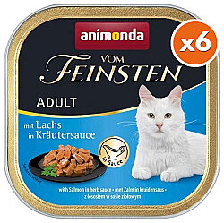 Animonda 083361 Vom Feinsten Bitki Sosunda Somonlu Kedi Maması 100 Gr x 6 Adet - Animonda