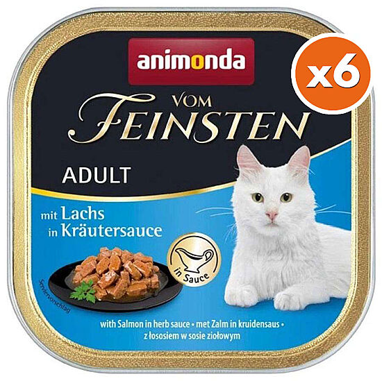 Animonda 083361 Vom Feinsten Bitki Sosunda Somonlu Kedi Maması 100 Gr x 6 Adet - 1