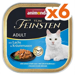 Animonda - Animonda 083361 Vom Feinsten Bitki Sosunda Somonlu Kedi Maması 100 Gr x 6 Adet