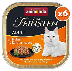 Animonda 083362 Vom Feinsten Havuç Sosunda Tavuklu Kedi Maması 100 Gr x 6 Adet - Animonda