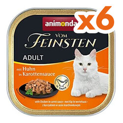 Animonda - Animonda 083362 Vom Feinsten Havuç Sosunda Tavuklu Kedi Maması 100 Gr x 6 Adet