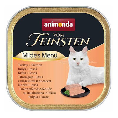 Animonda 083855 Vom Feinsten Mildes Hindi ve Somonlu Kedi Maması 100 Gr