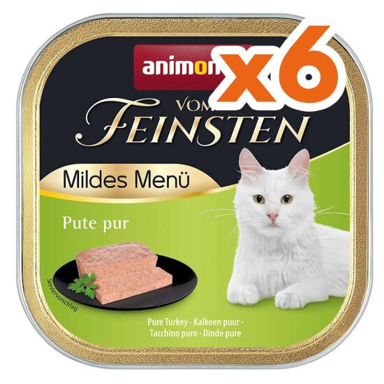 Animonda 083856 Vom Feinsten Kısırlaştırılmış Hindili Kedi Yaş Maması 100 Gr x 6 Adet - 1