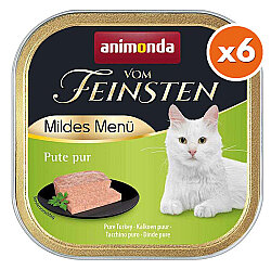 Animonda 083856 Vom Feinsten Kısırlaştırılmış Hindili Kedi Yaş Maması 100 Gr x 6 Adet - Animonda
